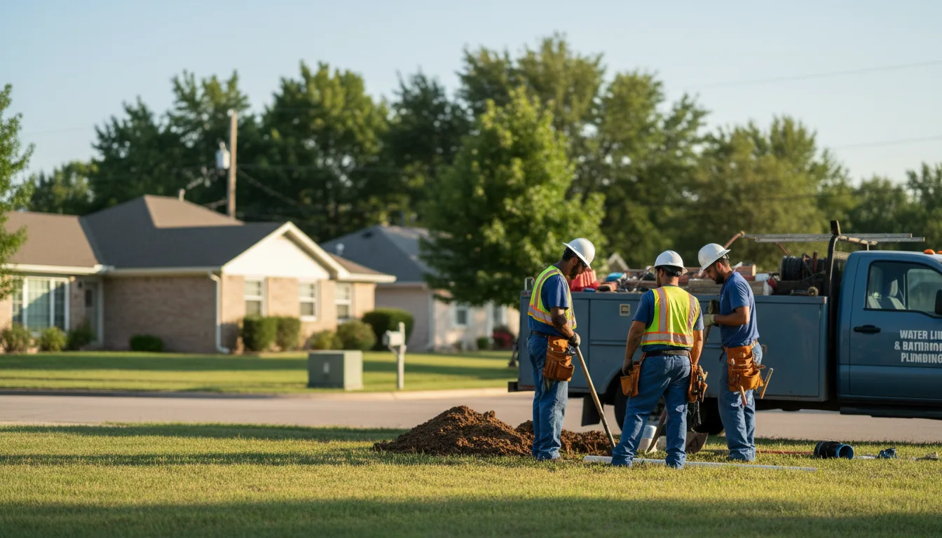 Residential water line and bathroom plumbing service in Centreville, MI